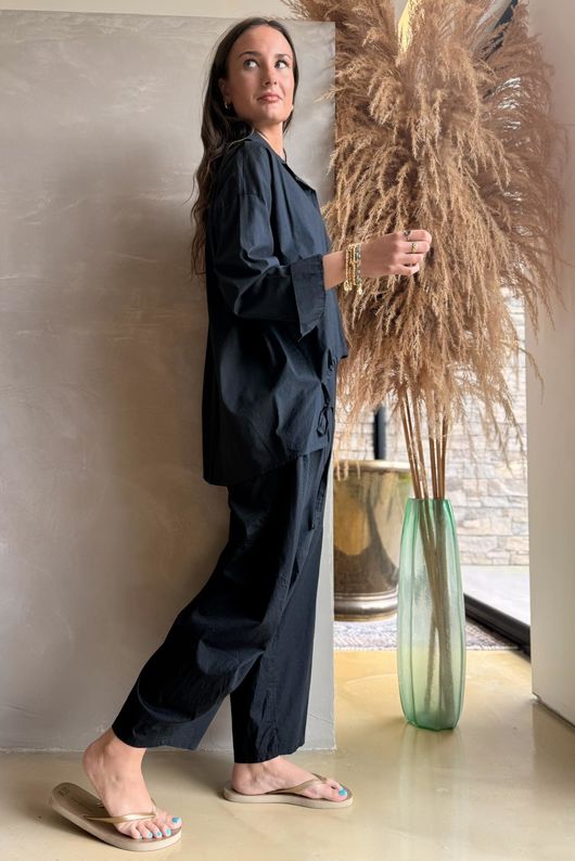 Paloma French Tuck Shirt Black - 